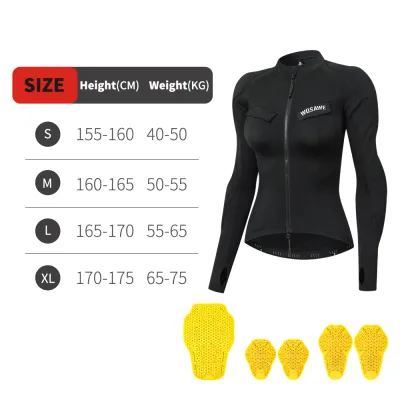 WOSAWE | WOSAWE Women Elastic Motorcycle Jacket Autumn Winter Moto Jacket Reflective Thermal Motorcycle Base Layers