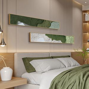 YASISHA | Decorative Art Wall Hanging Green Narrow Horizontal