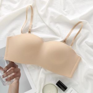 BANERDANNI Japanese Maiden Thin Non-slip Strapless Bra Top Bra No Underwire Invisible Piece Seamless Smooth Bra