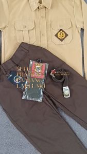 Setelan Seragam Sekolah Pramuka Laki-Laki Panjang Kelas 1-6