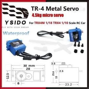 RC Mini Servo Metal Gear Waterproof Upgrade TR-4 TR4 4.5kg for PowerHD Traxxas TRX4M 1/18 TRX4 1/10 Scale RC Car Accessories