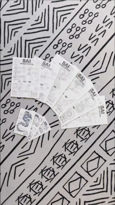 TJ Sai Magic Tattoo 18cm x 11cm | Stiker tato Tahan air Tahan lama | Tato palsu temporer Bertahan 2 minggu | COD