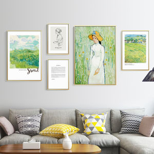 ภาพวาดฝ้าสีน้ำมันวิจิตรศิลป์แบบโมดัล ภาพธรรมชาติ Van Gogh Monet สำหรับตกแต่งผนังห้องนั่งเล่น โซฟา ห้องนอน ห้องทำงาน งานฝีมือที่ระลึกจากจีนแผ่นดินใหญ่