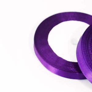 25Yards 1/1.2/1.5/2/2.5/3.8cm Deep Purple Satin Ribbons For DIY Home Wedding Party Christmas Handmade Gifts Wrapping Decoration