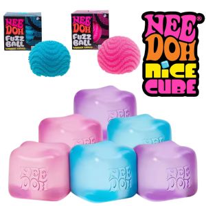 Schylling Needoh Nice Cube Textured Desk Sensory Cube Stress Relief Fidget Ball Fidget Toy for Anxiety Focus Adults Kids