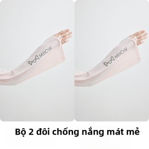 MiiOW | Tay lụa băng chống tia UV cỡ lớn có thể điều chỉnh cho nam và nữ mùa hè rộng rãi thoải mái tay bảo vệ chống nắng