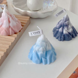 เทียนหอมภูเขาน้ำแข็งทำด้วยมือมุมสดใสของประดับตกแต่งน้ำหอมสดชื่นสำหรับห้องห้องนอนในบ้าน INS