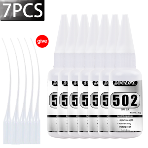 LOOLIFL | LOOLIFL Super glue 502 Strong Adhesive Cyanoacrylate for Hard Plastics Crafts DIY Ceramics FrameMetalBonding Liquid Glue Tool