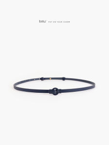 เข็มขัดหนังแท้ Botu สำหรับผู้หญิง รุ่นสีดำ รุ่นสีน้ำเงินเข้ม เข็มขัดตกแต่ง เข็มขัดหนังวัวชั้นบน เข็มขัดหนังแท้ สำหรับผู้หญิง