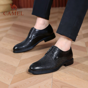 CAMEL | Perforated Ventilated Business Formal Leather Shoes