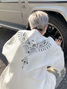 เสื้อยืดแขนยาวผู้ชาย ผ้าฝ้ายแท้ ทรงหลวม ฤดูใบไม้ผลิและฤดูใบไม้ร่วง 2025 ใหม่ เสื้อชั้นในคู่รัก เสื้อชั้นในสตรีท แฟชั่น