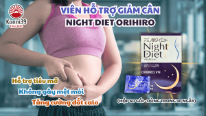 VIÊN HỖ TRỢ VÓC DÁNG NIGHT DIET ORIHIRO (HỘP 60 GÓI - DÙNG TRONG 30 NGÀY)