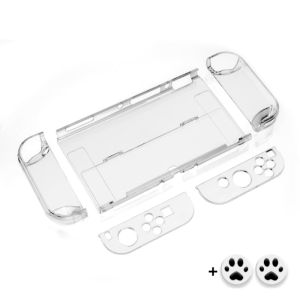 Data Frog | DATA FROG Crystal Clear Hard PC Protective Shell Case For Nintendo Switch OLED Game Console Anti‑Scratch Accessories