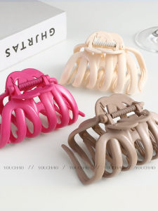 Pumpkin Grip Large Hair Volume More than Barrettes Girls Back Head 2024 New Arrival Fancy Shark Clip Clip Hairware