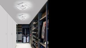 Square Ceiling Lights White Black Minimalist Home Lighting Ceiling Light Fixture Three Color Light Led Ceiling Chandelier