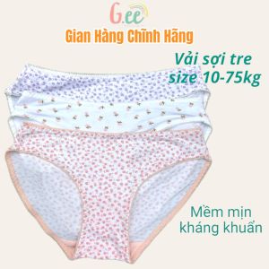 Quần Chíp Tam Giác Hoa Và Trơn Quần Lót Nữ Gee Cho Mẹ Và Bé Gái Vải Sợi Tre Mềm Mịn.
