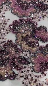 SMVP | African Sequins Lace Fabric High-Quality Nigerian Embroidery Beaded Tulle for Sewing Party Dresses Fashionable Sewing Cloth