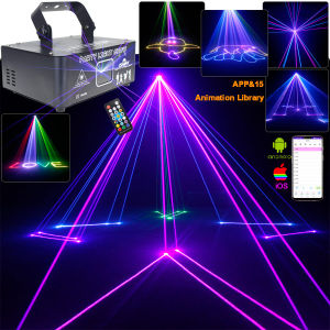 500mW 20Kpps APP RGB Animation Laser Light Beam DJ Disco Projector Dance Party Wedding Christmas Decoration Stage Lamp Show G37
