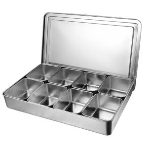 Olodo | Commercial 304 Stainless Steel Ice Jelly Condiment Box Multi-section Large Capacity