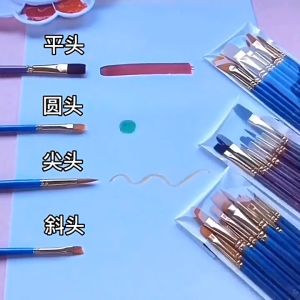 💎💫GROCELY💫💎 1 SET 10PCS KUAS LUKIS / SET KUAS MELUKIS CAT AIR ACRYLYC DLL / PAINTING BRUSH