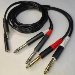 JCD | Cáp Chuyển Đổi USB Type C Sang 2x 6.35mm TRS AUX Cho Mixer Amplifier Loa - Bộ Chuyển Đổi Âm Thanh Jack 3.5mm Sang Jack 6.5mm Kép