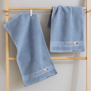 Kids Towel Face Washing Towel Pure Cotton Soft Absorbent For Home Rectangular Cute Cartoon Non-Lint Daily Childrens Face Towel