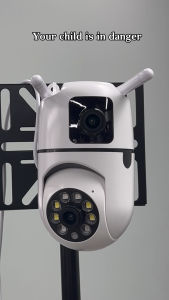 V380 Pro Lensa ganda outdoor CCTV HD 8MP WiFi 360 ° Gerakan Deteksi Jalan Tak Dua Jalan Pelacakan Otomatis IP Kamera