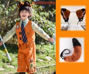 Cartoon Animal City Judy Niki Police Officer Outfit Kids Baby Boys Girls Spring Autumn Clothes Cosplay Costume Set for Toddlers