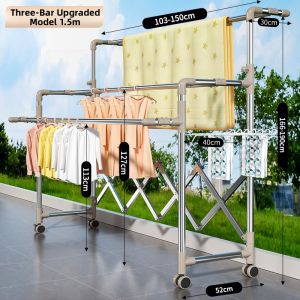 SHUHONG | Expandable Retractable Folding Clothes Drying Rack Large
