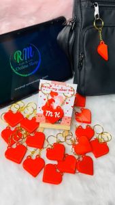 Personalized Keychain 3d Printed Heart Magnetic for couples