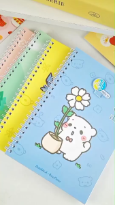 Double A x Bear Please สมุด สมุดสันห่วง 80แกรม 60แผ่น ขนาด A5 คละลาย