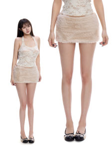 withmin | Chân Váy Ngắn A-Line Dễ Thương Đ eo Thấp