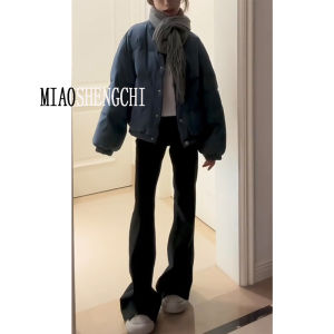 American Style Extended Flare Denim Jeans Womens Spring Autumn High Waist Slimming Black Wide Leg Floor Length Pants