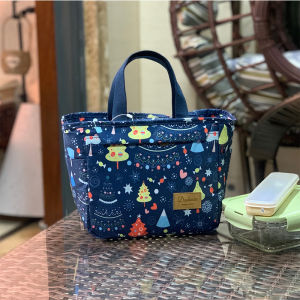 Waterproof Oxford Cloth Lunch Box Bag Handbag Foil Student Bento Bag Children Take Lunch Bag Portable Storage Organizer