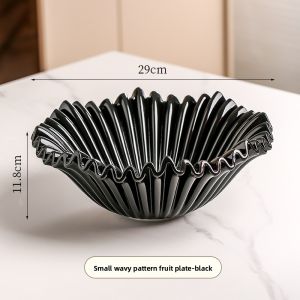 Mr.Snail | Wavy Pattern Home Ceramic Fruit Bowl