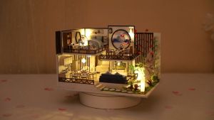 Mô hình đồ chơi DIY Nhà búp bê thủ công tự làm lấy bằng gỗ phong cách kiến trúc kiến trúc Trung Quốc Mặc Hương Trúc Vận