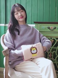 SFUI Portable Ball Eye Totoro Hot Water Bag Warm Water Bag Period Hot Water Bag Electric Hot Bag for Period Pain