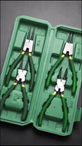 คีม 4ชิ้น คีมถ่าง-หุบ คีมหนีบ คีมถ่างแหวน 7 นิ้ว คีมหุบแหวน คีมหุบถ่าง คีมถอดปิ้นล็อค ปากตรง ปากงอ แข็งแรง ทนทาน