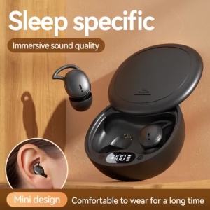 Original Sleep Earphone TWS True Wireless Bluetooth 5.4 with LED Display Stereo Noise Cancelling Waterproof Comfortable Earhook Headsets