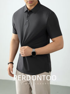 PERDONTOO | Cool Sensation Cloud Silk POLO Shirt Mens Short Sleeve Seamless Iron-Free Turn-Down Collar