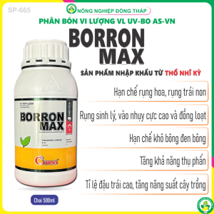 Phân Bón VL UV-BO AS-VN BORRON MAX – Sản phẩm nhập khẩu nguyên chai từ Thổ Nhĩ Kỳ (Chai 500ml)