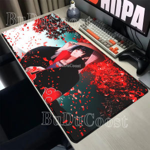 Bandai | Anime Mouse Pad HD Printing Uchiha Itachi Naruto Computer XXL Office Desk Mat Keyboard Gaming Non-slip Base 400x900mm Mousepad