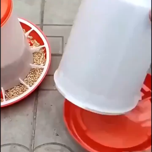 Chicken duck goose feed bucket drinking water feeding bucket automatic drinking water feeding supplies for farm chickens ducks and geese