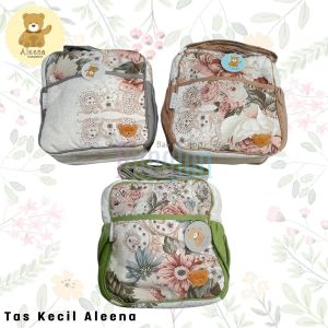 Tas Kecil Aleena Perlengkapan Bayi Motif Bunga Murah Slempang Diaper Bag Multifungsi Botol Susu