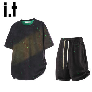 izzue | Trendy Dye Gradient Summer Leisure Wear Set for Men 2 Pieces