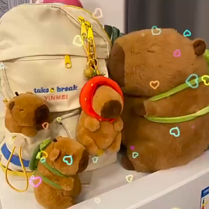 【SG Seller】Mini Plush Capybara Keychain Bag Charm Perfect Gift