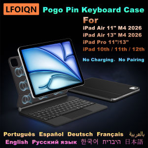 LFOIQN Pogo Pin Magic Keyboard For iPad Air 11 in M4 13" 2026 M3 M2 Pro 11 M5 M4 12.9 4th 5th 6th Case Smart Direct Connection