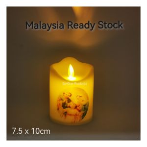 Religion Picture Led Swinging Candle Light Flameless Smokeless Lilin Malaysia Ready Stock