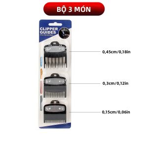 3 Lược Bảo Vệ Máy Cắt Tóc 1.5mm 3mm 4.5mm Dụng Cụ Tạo Kiểu Phụ Kiện Nhựa Cho Việc Cắt Tóc Chính Xác