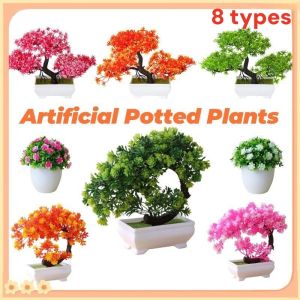 Artificial Plant Potted Bonsai Faux Grass Tree Bonsai Home Decor Small Tree Home Party Garden Decor
